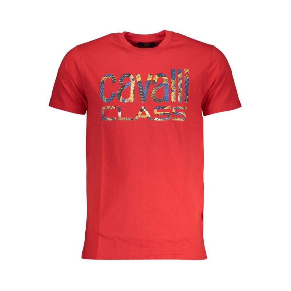 Cavalli Class Red Cotton Men Men's T-Shirt